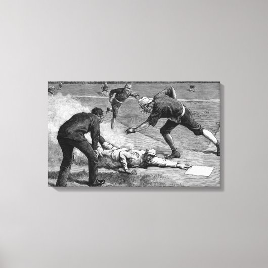 honkbal van Thure De Thulstrup, 1885 Canvas Afdruk (Voorkant)