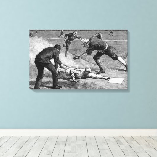 honkbal van Thure De Thulstrup, 1885 Canvas Afdruk (Insitu (Houten vloer))