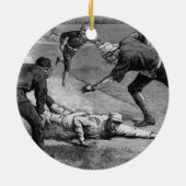  honkbal van Thure De Thulstrup, 1885 Keramisch Ornament (Achterkant)