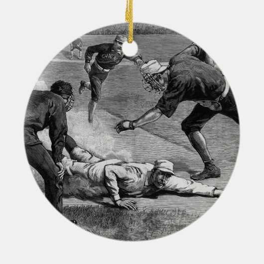  honkbal van Thure De Thulstrup, 1885 Keramisch Ornament (Achterkant)