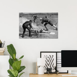  honkbal van Thure De Thulstrup, 1885 Poster