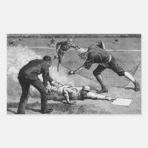  honkbal van Thure De Thulstrup, 1885 Rechthoekige Sticker