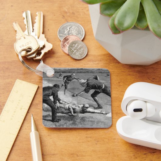  honkbal van Thure De Thulstrup, 1885 Sleutelhanger (Bureau)