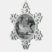 honkbal van Thure De Thulstrup, 1885 Tin Sneeuwvlok Ornament (Rechts)