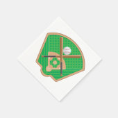 Honkbal veld papier servetten (Hoek)