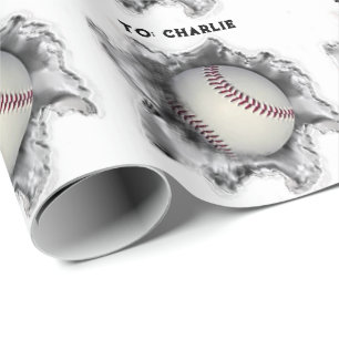 Honkbal verjaardag cadeaupapier