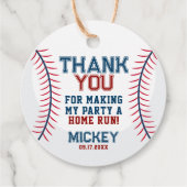 Honkbal Verjaardag Dank u Bedankjes Labels (Achterkant)