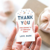 Honkbal Verjaardag Dank u Cadeaulabel