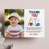 Honkbal verjaardag foto dank je kaart slagman aan 