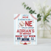 Honkbal verjaardag jongen briefkaart (Staand voorkant)