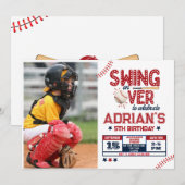 Honkbal verjaardag jongen Foto Kaart (Voorkant / Achterkant)