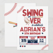 Honkbal verjaardag jongen kaart (Voorkant / Achterkant)