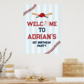 Honkbal verjaardag jongen poster (Keuken)