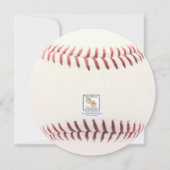 Honkbal Verjaardag Ronde uitnodiging (Achterkant)