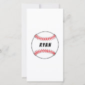 Honkbal Verjaardagsfoto Kinderen Bedankkaart (Achterkant)