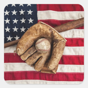  honkbal vierkante sticker