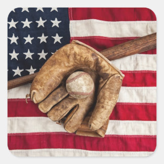 honkbal vierkante sticker