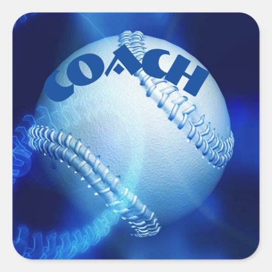 Honkbal Vierkante Sticker (Voorkant)