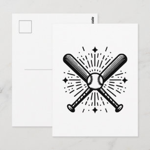 honkbal vintage briefkaart