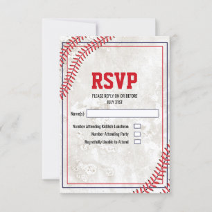 Honkbal Vintage Grunge RSVP Kaart