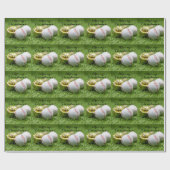 Honkbal voor Kerstmis Cadeaupapier (Vlak)