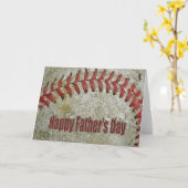 Honkbal voor Vaderdag Kaart (Gele Bloem)