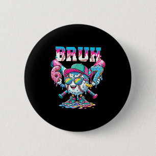 Honkbal Zes Zeven 67 6 7 Meme Grappige Jongens Ijs Ronde Button 5,7 Cm