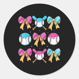 Honkbal Zus Drip Boog Ijs Drip Meisjes Spri Ronde Sticker