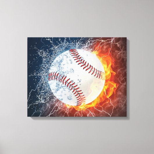 Honkbalbal Canvas Afdruk (Voorkant)