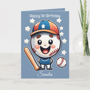 Honkbalballen Happy Birthday Kinder Kaart