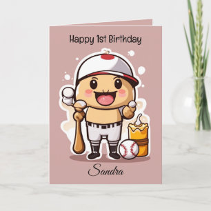 Honkbalballen Happy Birthday Kinder Kaart