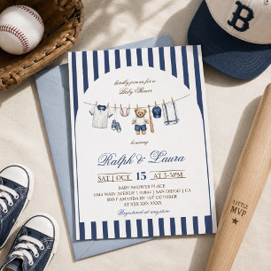 Honkbalbeer Klingleiding Baby Shower Kaart