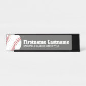 Honkbalcoach of leraar - moderne tekening bureau naambordje (Voorkant)