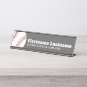 Honkbalcoach of leraar - moderne tekening bureau naambordje (Voorkant)