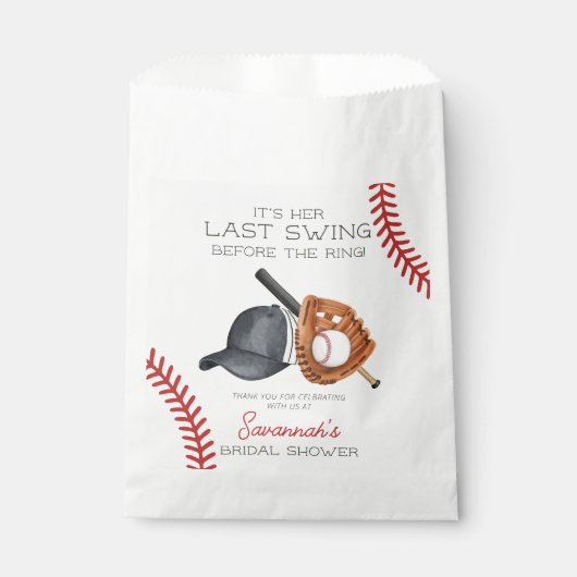 Honkbald laatste schommelslag voor de Ring Bridal  Bedankzakje (Voorkant)