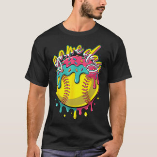 Honkbaldag Ijs Baseball Leven Softbal Leven T-shirt
