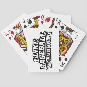 Honkbalfan Met Beperkte Sociale Energie Pokerkaarten