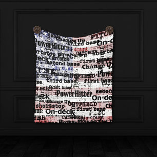 Honkbalglorie   Vervagende Grunge Amerikaanse Vlag Wandkleed