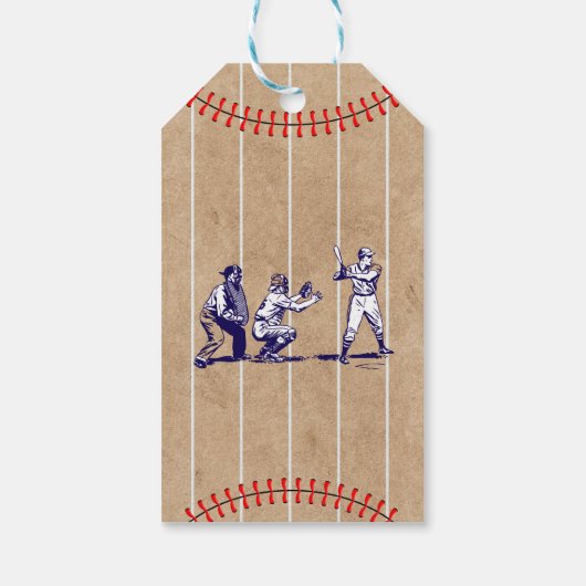 Honkbalgunst dank u Verjaardag Cadeaulabel (Achterkant)