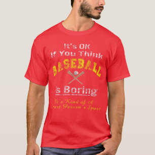 Honkbalk is een spel voor slimme mensen jongen t-shirt