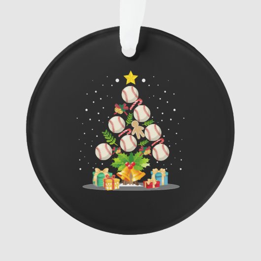 honkbalkerstboom ornament (voorkant)