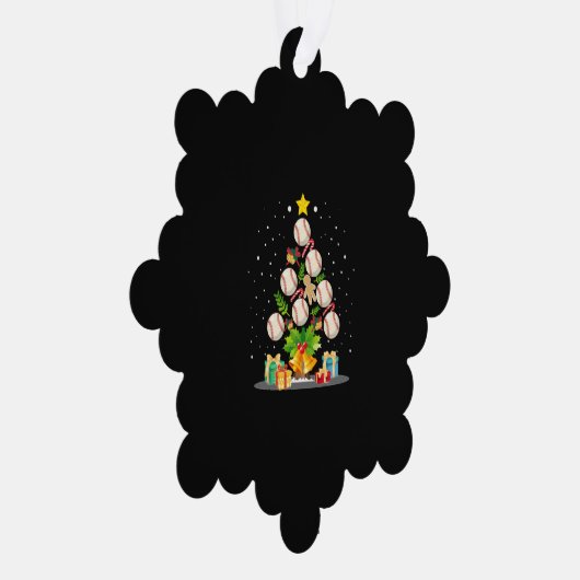 honkbalkerstboom ornament kaart (Rechts)