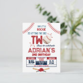 Honkbalkind met 2de verjaardag briefkaart (Staand voorkant)