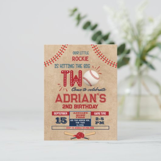 Honkbalkind verjaart voor de 2e keer briefkaart (Staand voorkant)