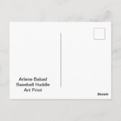 honkbalknuppel, briefkaart (Achterkant)