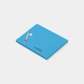 Honkbalknuppel met bal personaliseren post-it® notes (Schuin)