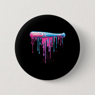 Honkbalknuppel met Sprinkles Drip voor Mannen Jong Ronde Button 5,7 Cm