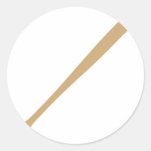 honkbalknuppel-pictogram ronde sticker