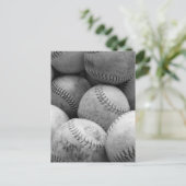 honkballen in zwart-wit briefkaart (Staand voorkant)