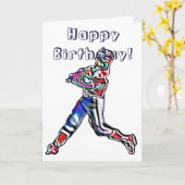 Honkballer blij verjaardagskaart kaart (Gele Bloem)